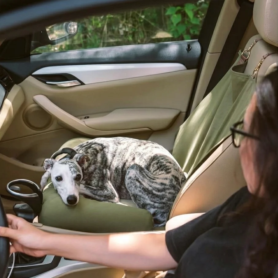 Large Dog Car Seat Bed �C Waterproof & Bolstered with Anti-Slip Base
