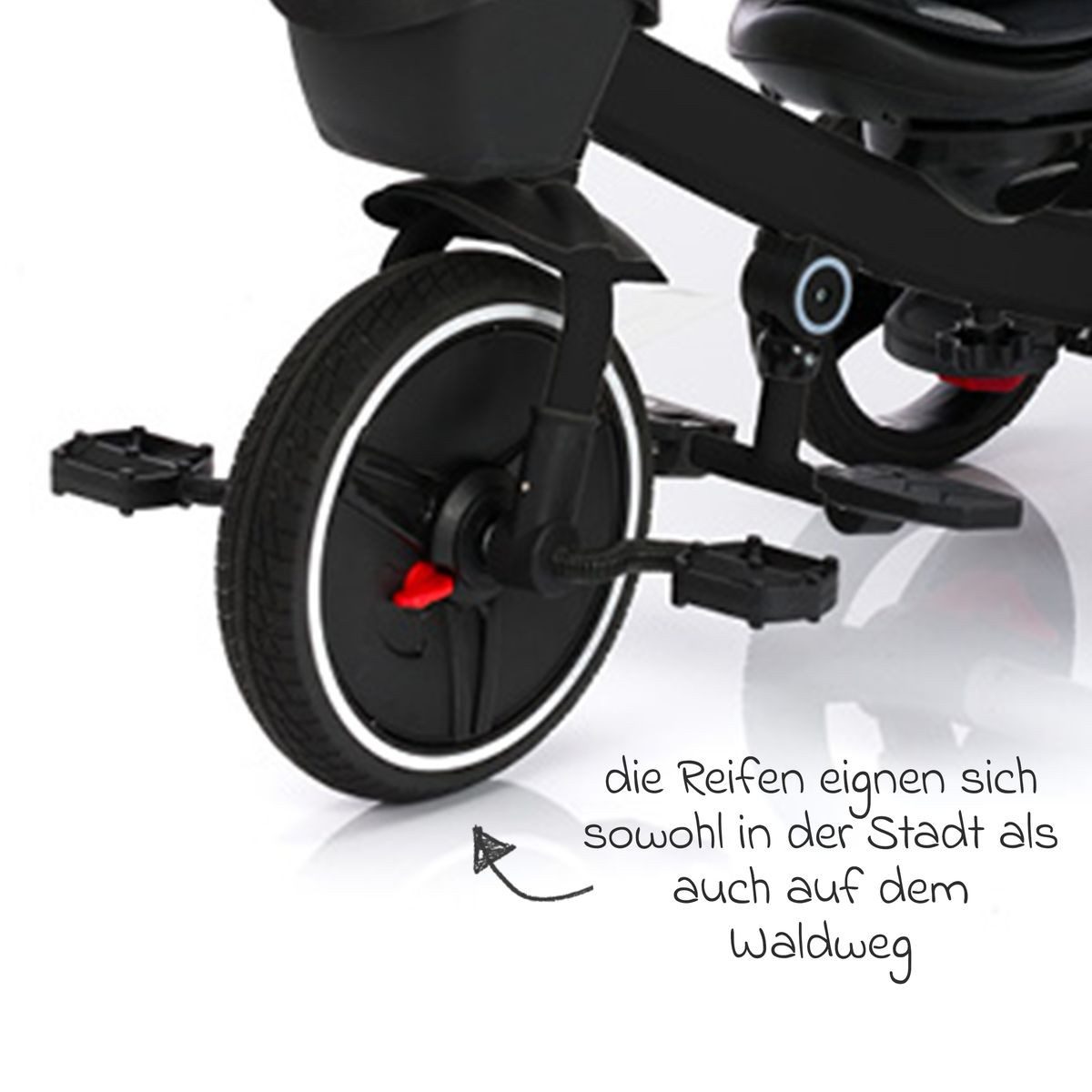 Dreirad-Kinderwagen Niki 360 - Schwarz Grün