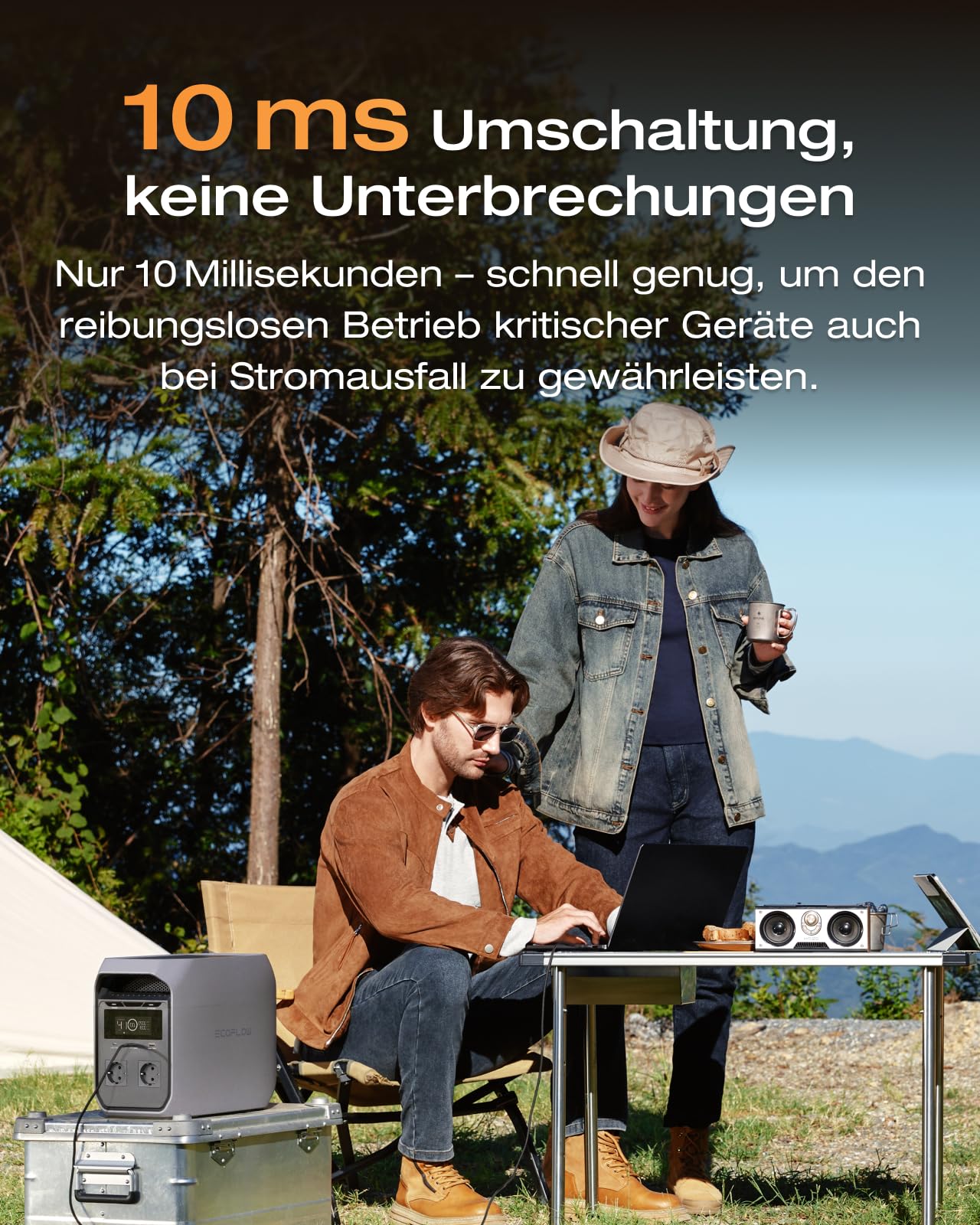 Tragbare Powerstation DELTA 3 Classic 1024 Wh 1800 W LiFePO4 3600 W Spitzenleistung X-Stream Schnellladung 500 W Solaraufladung