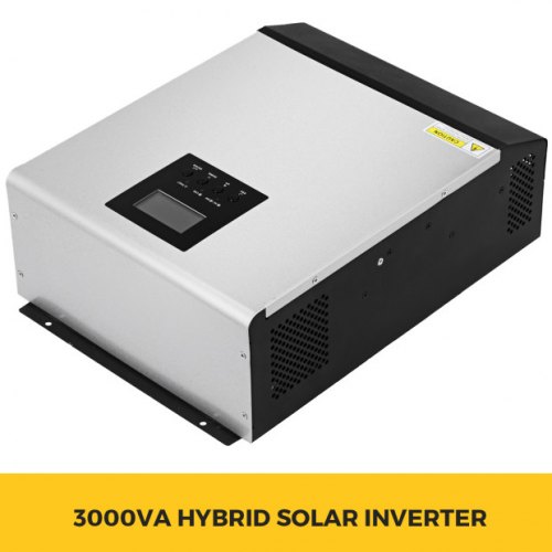 VEVOR 3000VA Wechselrichter DC 24V bis 230V AC Wechselrichter mit AC-Ladegerät und Solarregler MPPT