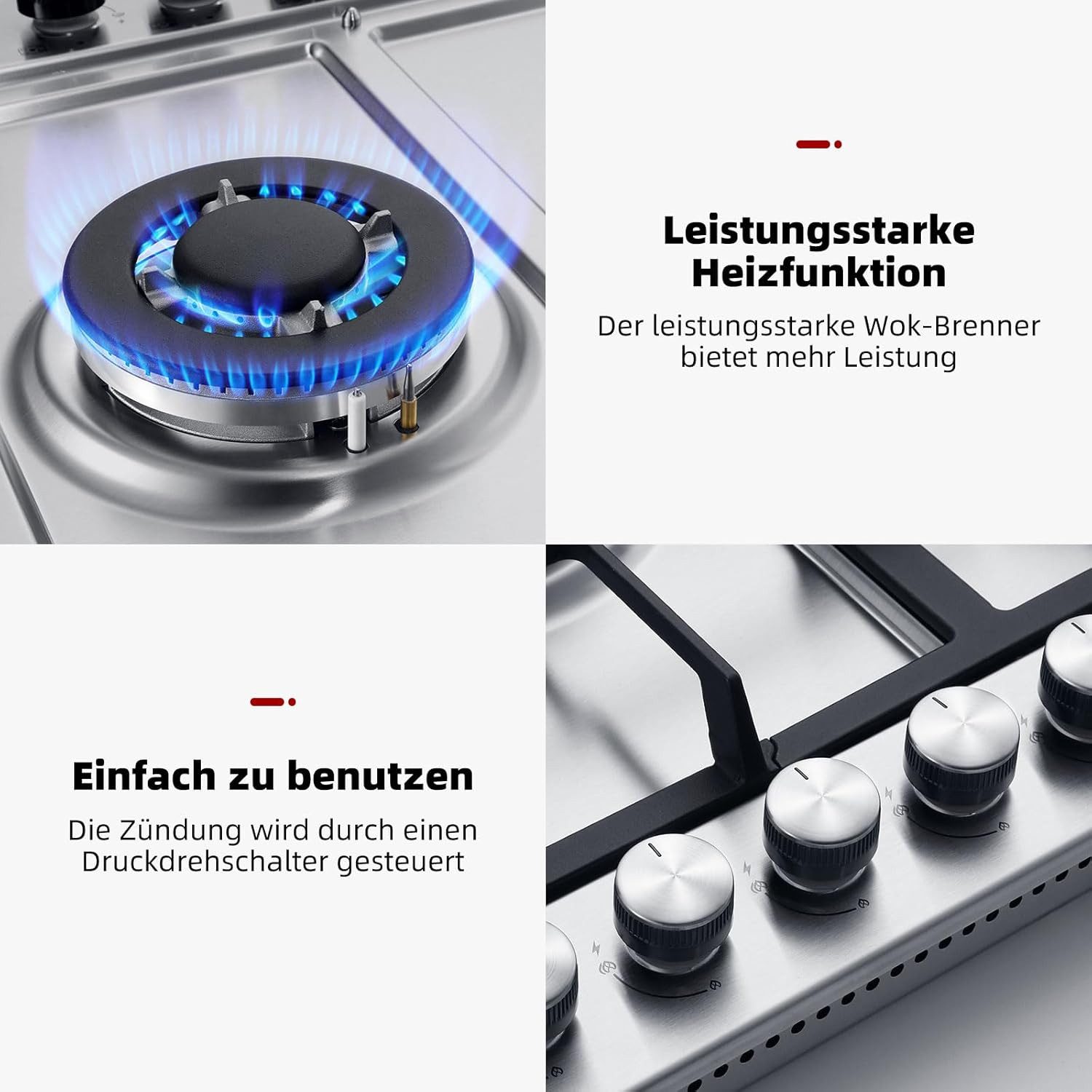 Gas-Kochfeld GH2705SS1FC