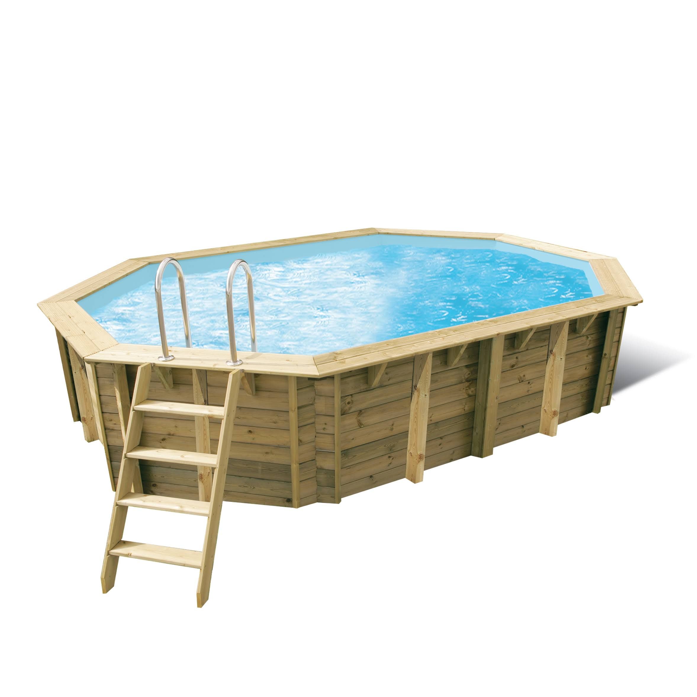 Ubbink Piscine bois Azura 4,90 x 3,55 x 1,30m
