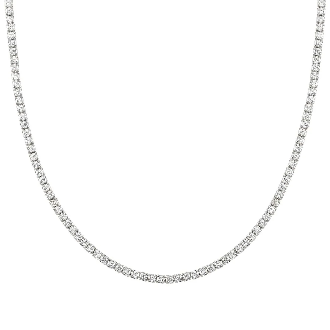 Collana tennis sottile Nomination rodiato bianco e pietre bianche