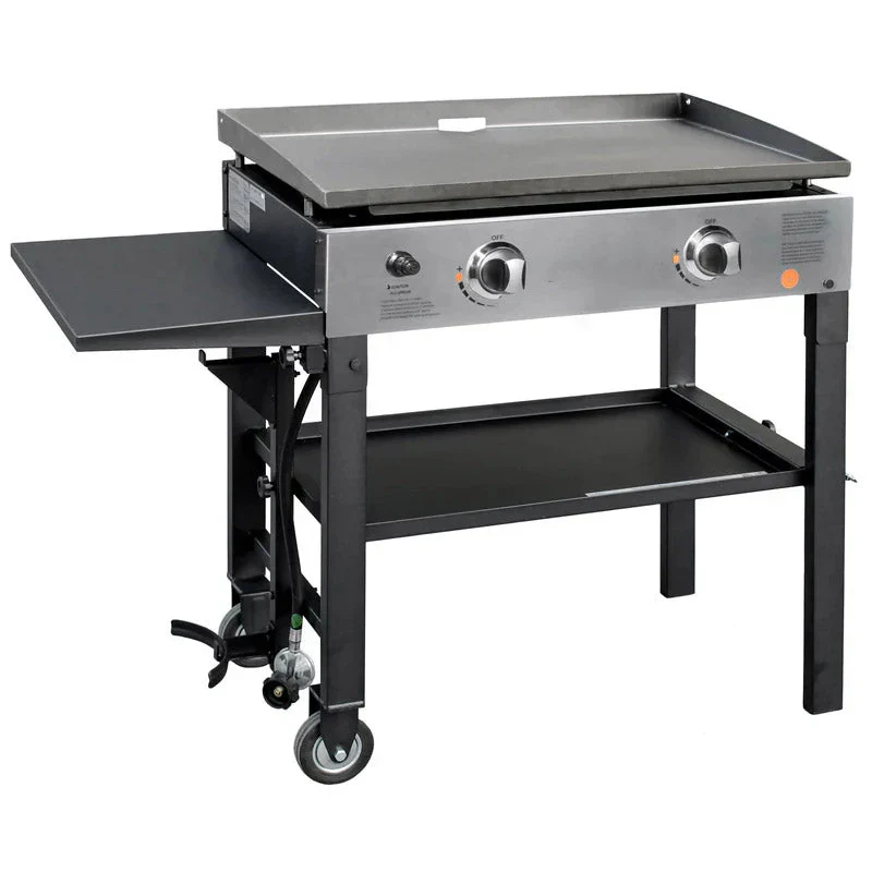 2-Burner 28" Griddle Cooking Station with Stainless Steel