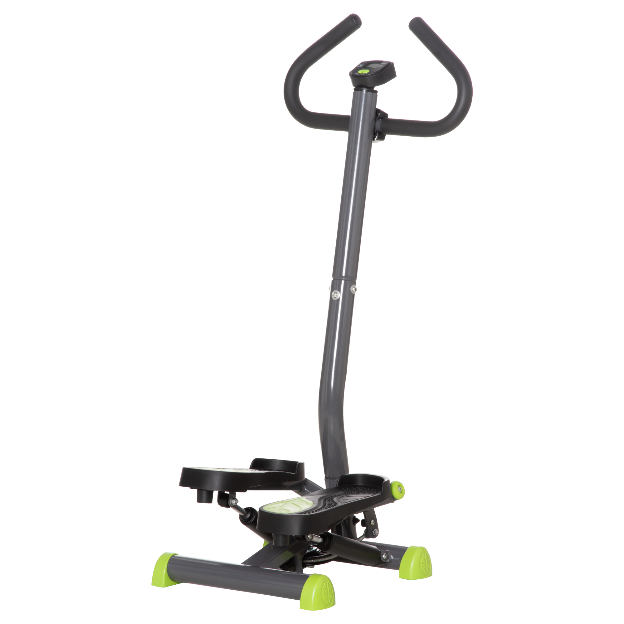 HOMCOM Stepper mit LCD-Monitor 55 x 44 x 108cm Stahl Grau+Grün+Schwarz