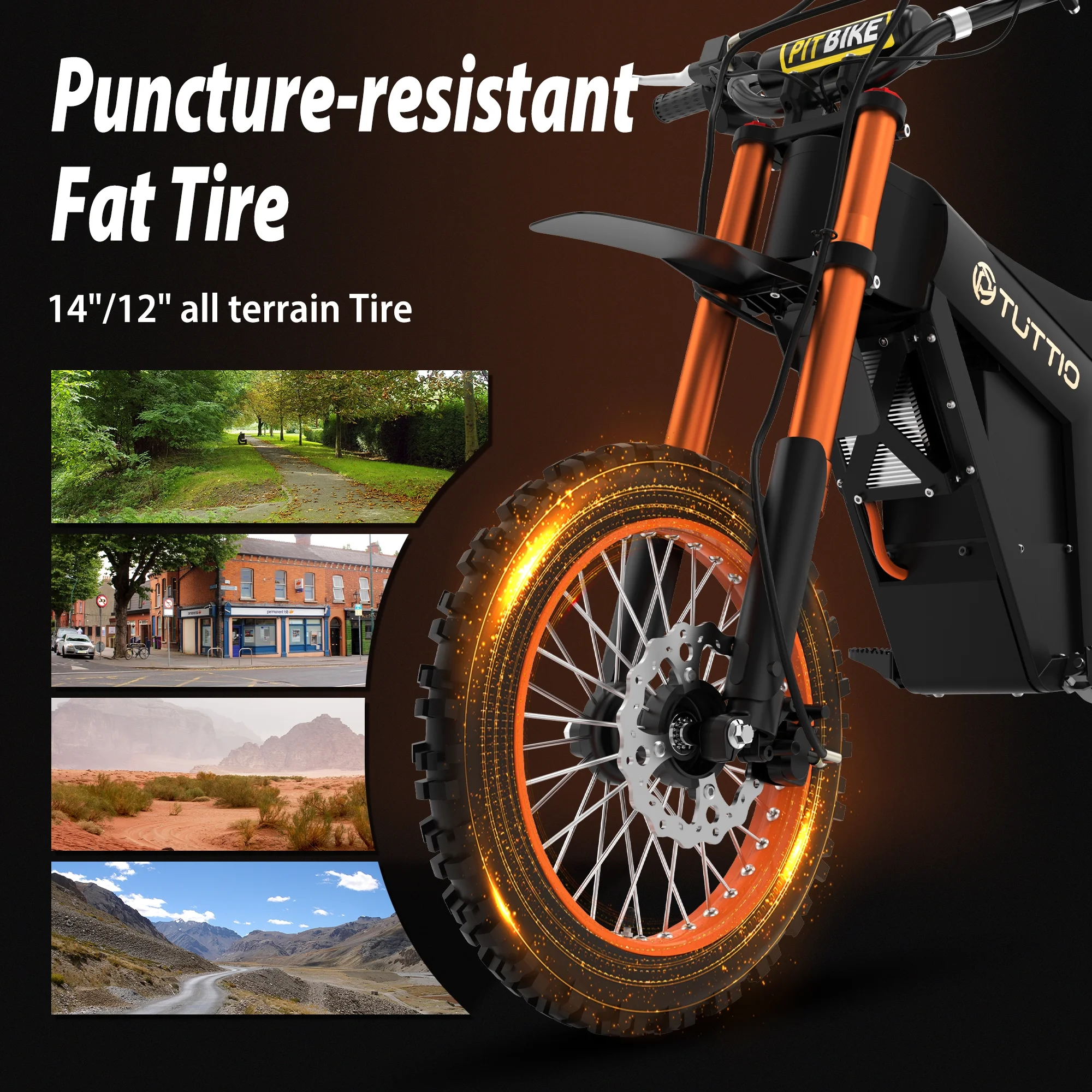 TUTTIO Soleil01 2000W Electric Dirt Bike Adult, 48V 21AH 37MPH, Electric Motorcycle 14