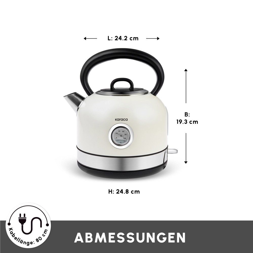 Wasserkocher Karaca Retro 2202 Wasserkocher Creme 2200W