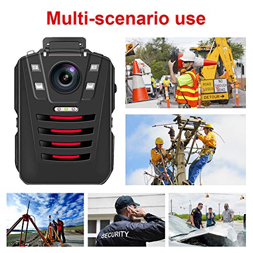 CAMMHD V9 32GB 1296P Body Cam con Registrazione Audio e Video, Batteria Sostituibile 2*2000mAh, 34 milioni di pixel, Visione Notturna a Infrarossi HD, Bodycam per Polizia/Esterno/Sicurezza Personale : Elettronica
