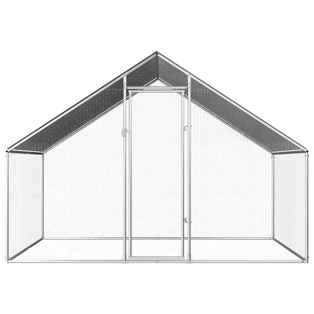 Gabbia per Polli da Esterno 2,75x2x1,92m in Acciaio Zincato