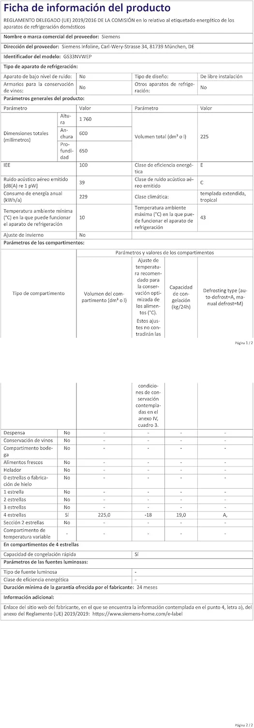 Siemens GS58NDWDP, iQ500 Freistehender Gefrierschrank, 191 x 70 cm, 366 L, noFrost, bigBox, LED-Innenbeleuchtung, superFreezing, varioZone für anpassbaren Gefrierraum, freshSense
