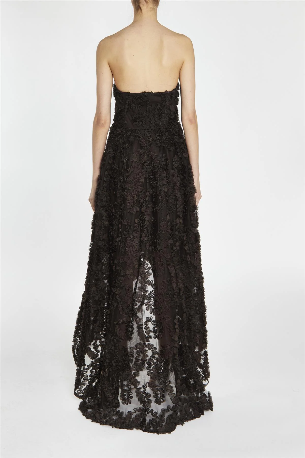 Eden Dark Chocolate Strapless Hi-Low Dress