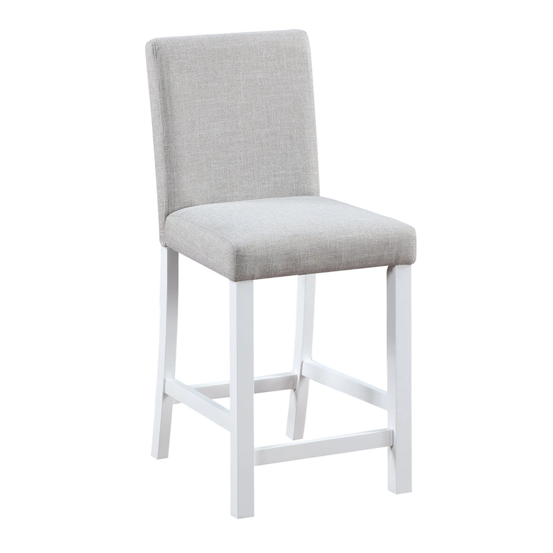 Modern 5-Piece Dining Set with Square Counter Height Table & 4 Upholstered Chairs