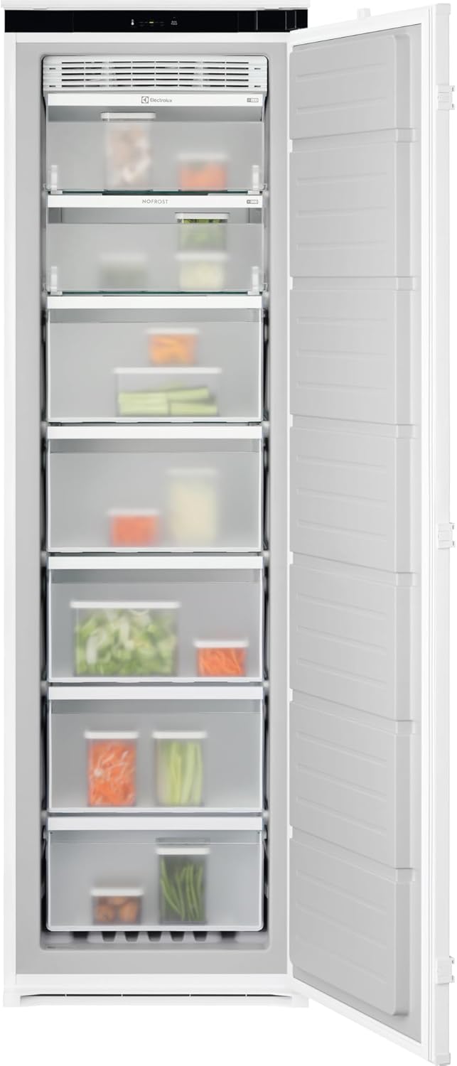 Electrolux EUN7NE18S – Congelatore verticale da incasso Serie 700 No Frost 212 L (700 cm³), altezza 177,2 cm, Classe energetica E, funzione FastFreeze e allarme porta