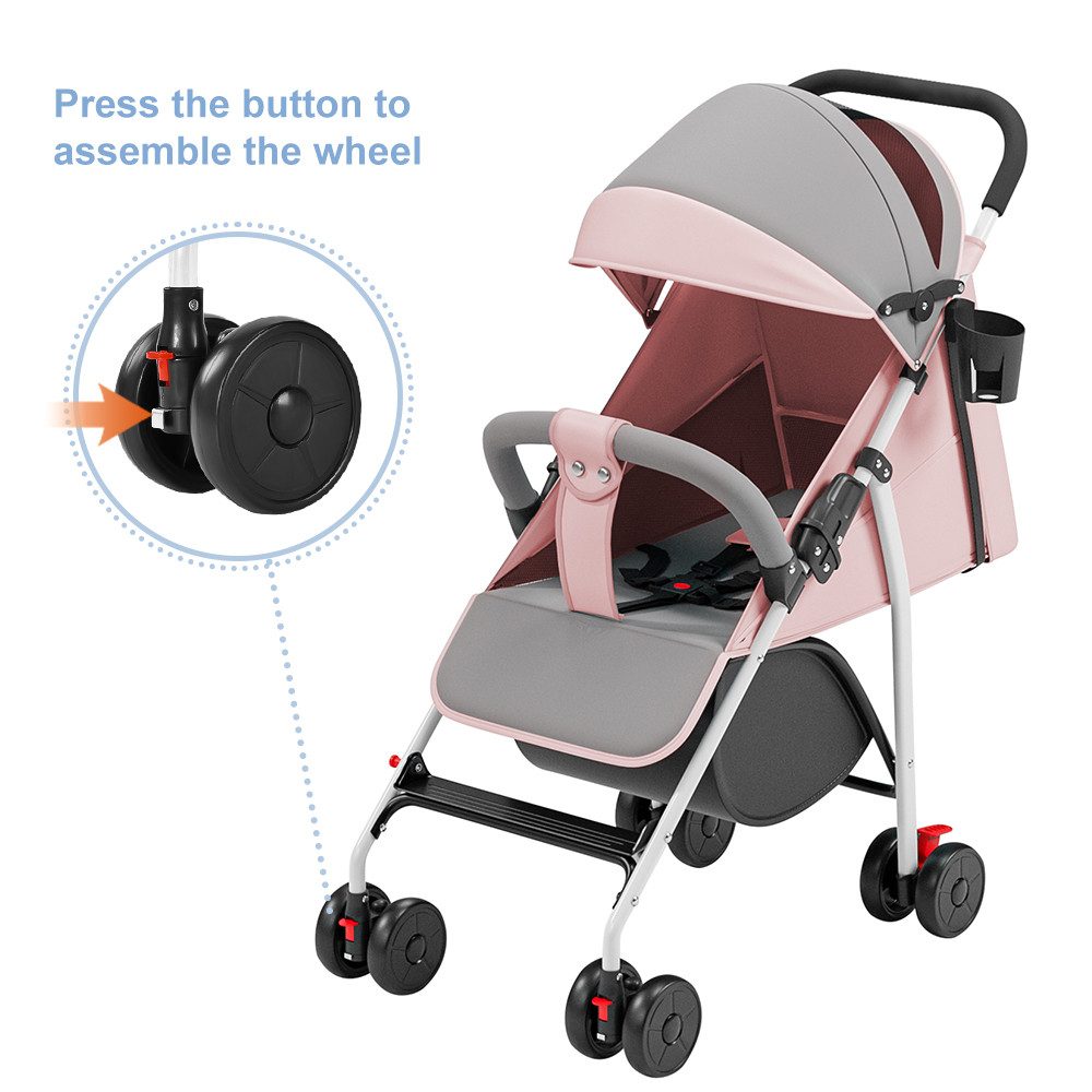 Kinder-Buggy Buggy Kinderwagen Kinderbuggy, Federleichter Reisebuggy 4,9 kg