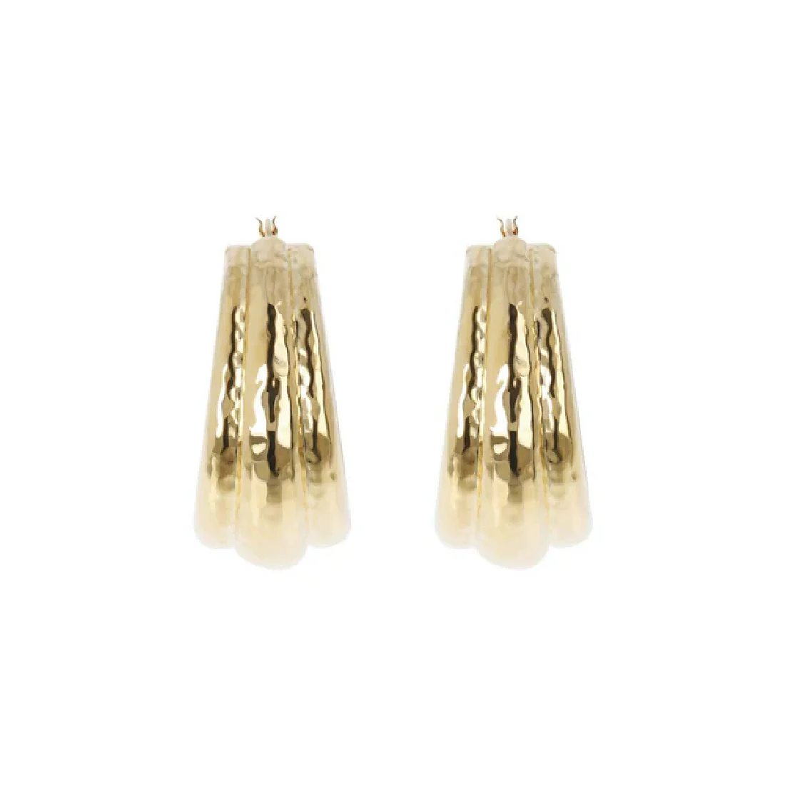 Orecchini cerchio Etrusca Gioielli grandi bombati WSET00670.YG