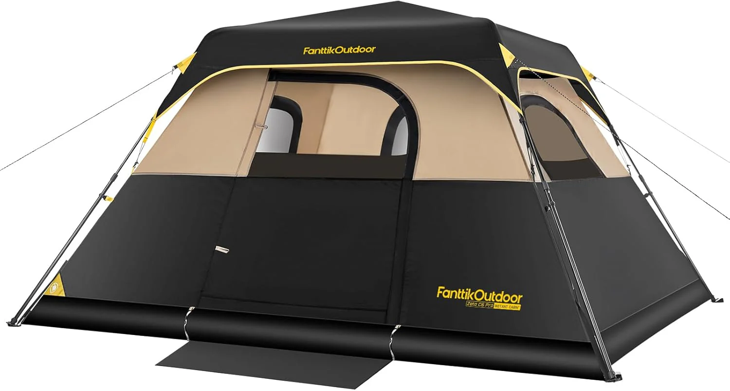 Portable camping tent for 4/6/8/10 people with instant cabin and rainproof and windproof