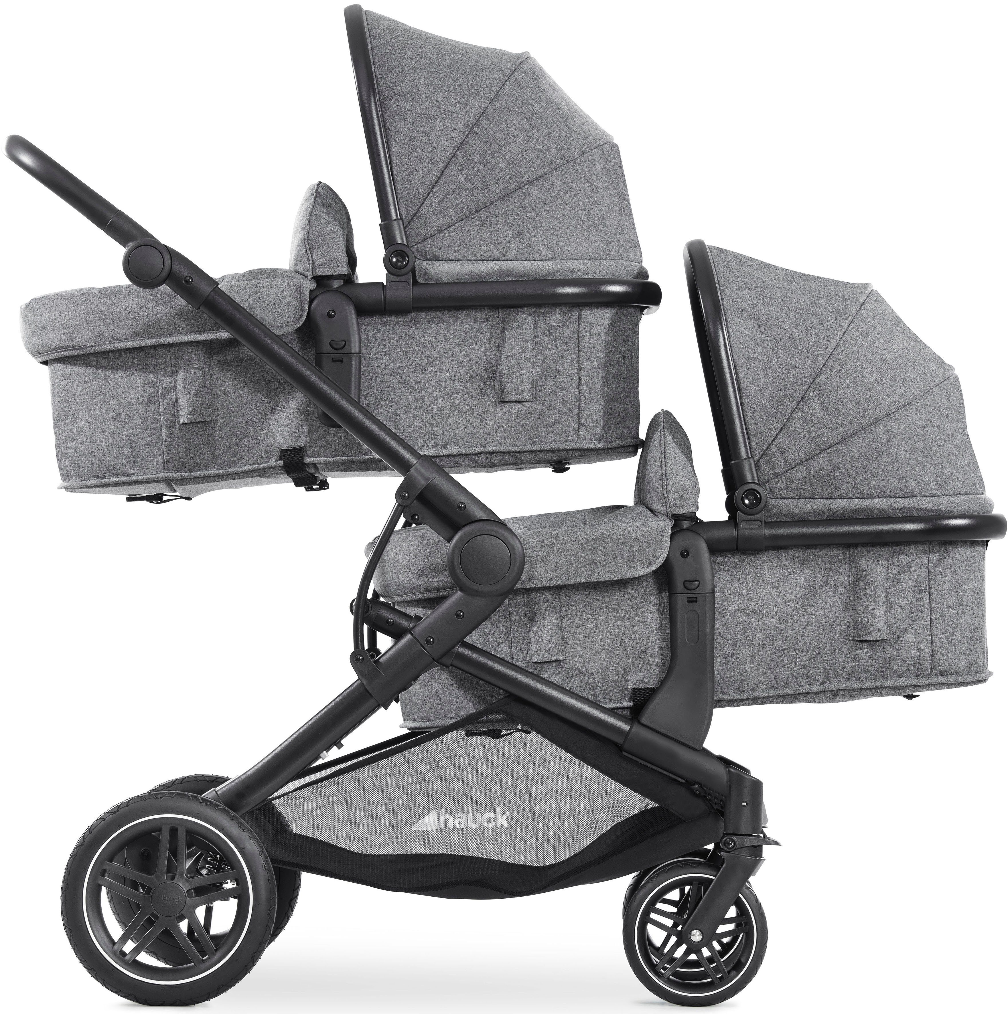 Geschwisterwagen Atlantic Twin, melange grey