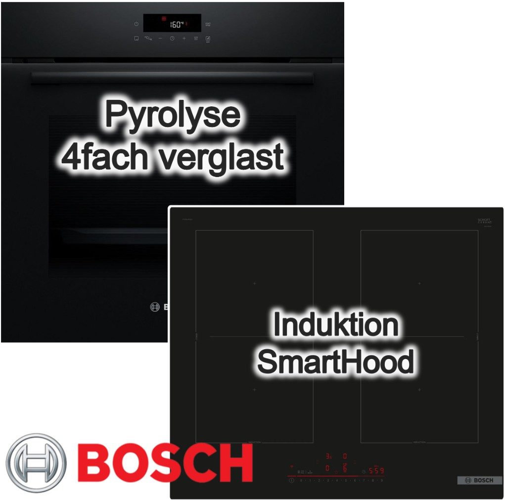 Backofen-Set 60 cm Pyrolyse 3D-Heißluft FlexInduktion Home Connect PowerBoost A+