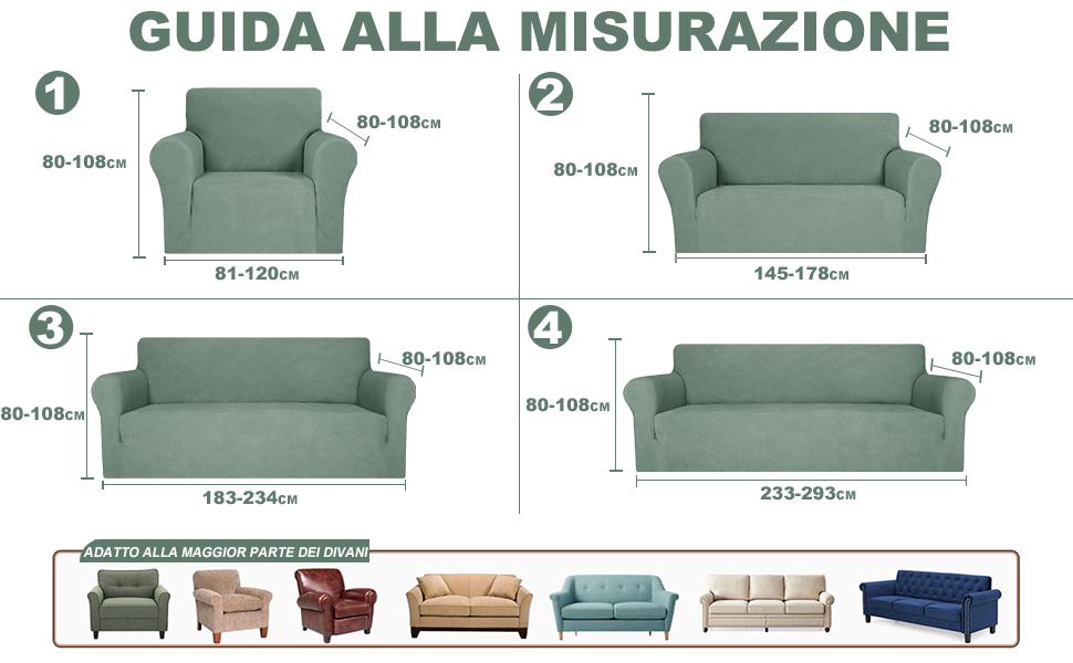 Fodera Divano Antimacchia Lavabile Antiscivolo
