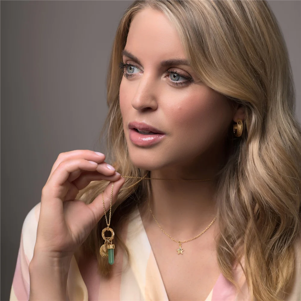 Newbridge Silverware | Amy Huberman Pendant With Green Aventurine Charm