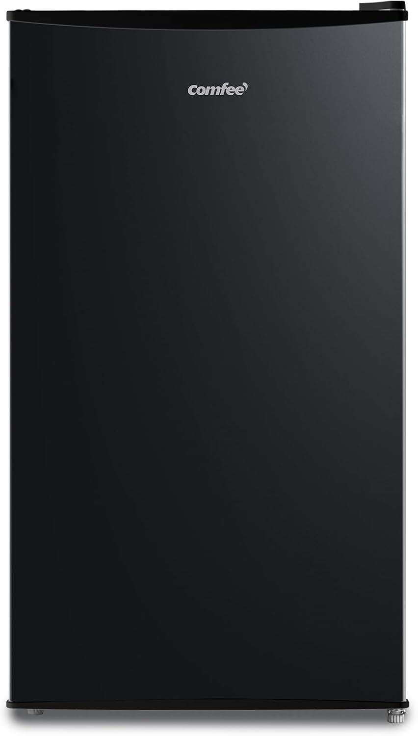 COMFEE' RCD80WH3(E) Frigorifero con Congelatore 80 Liter, Frigo Monoporta, Bassa Rumorosità 39db, Porta Reversibile, Compressore Inverter, Luce LED, Adatto per Casa, Ufficio, Camera, Bianco