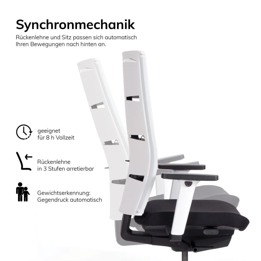 Sedia da ufficio ergonomica con schienale in rete lento Agilis Matrix MT12 EDIZIONE SPECIALE Pure Black