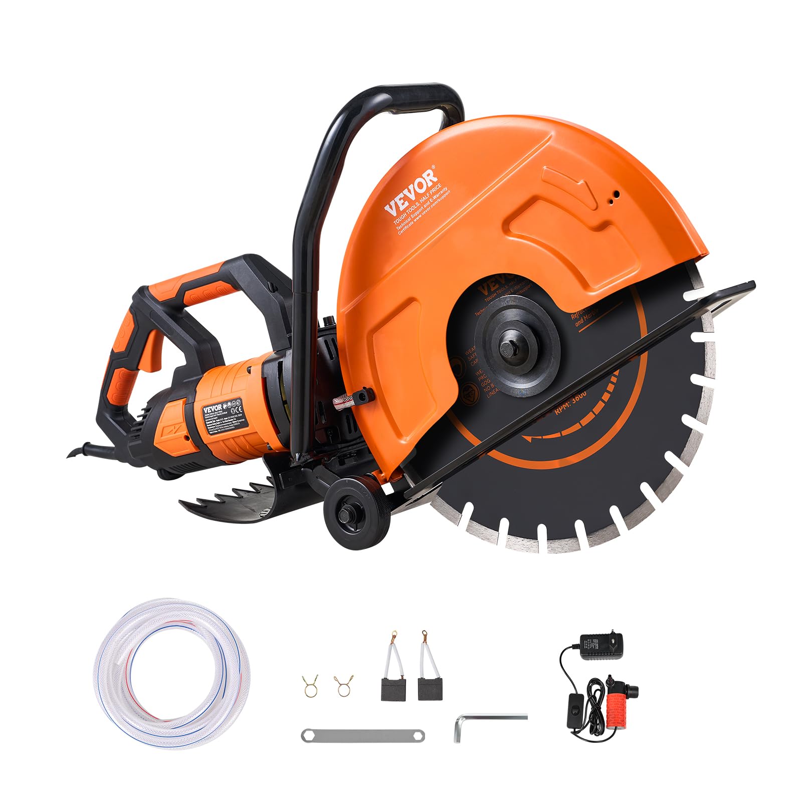 VEVOR 2800W Elektrische Betonsäge Hochleistungskreissäge mit 406mm Sägeblatt für Beton Stein Mauerwerk