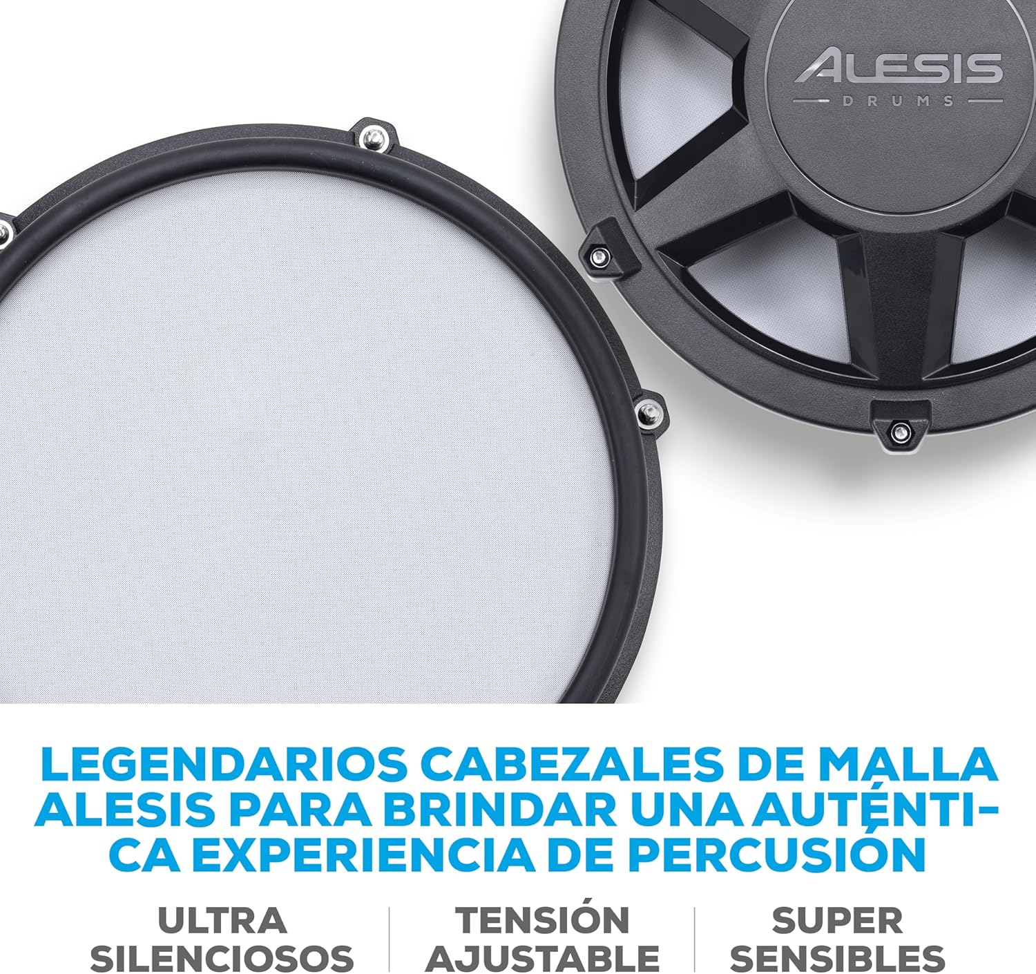 Alesis Nitro Max Kit Batería Electrónica con Parches Silenciosos de Malla, Caja de Doble Zona de 10