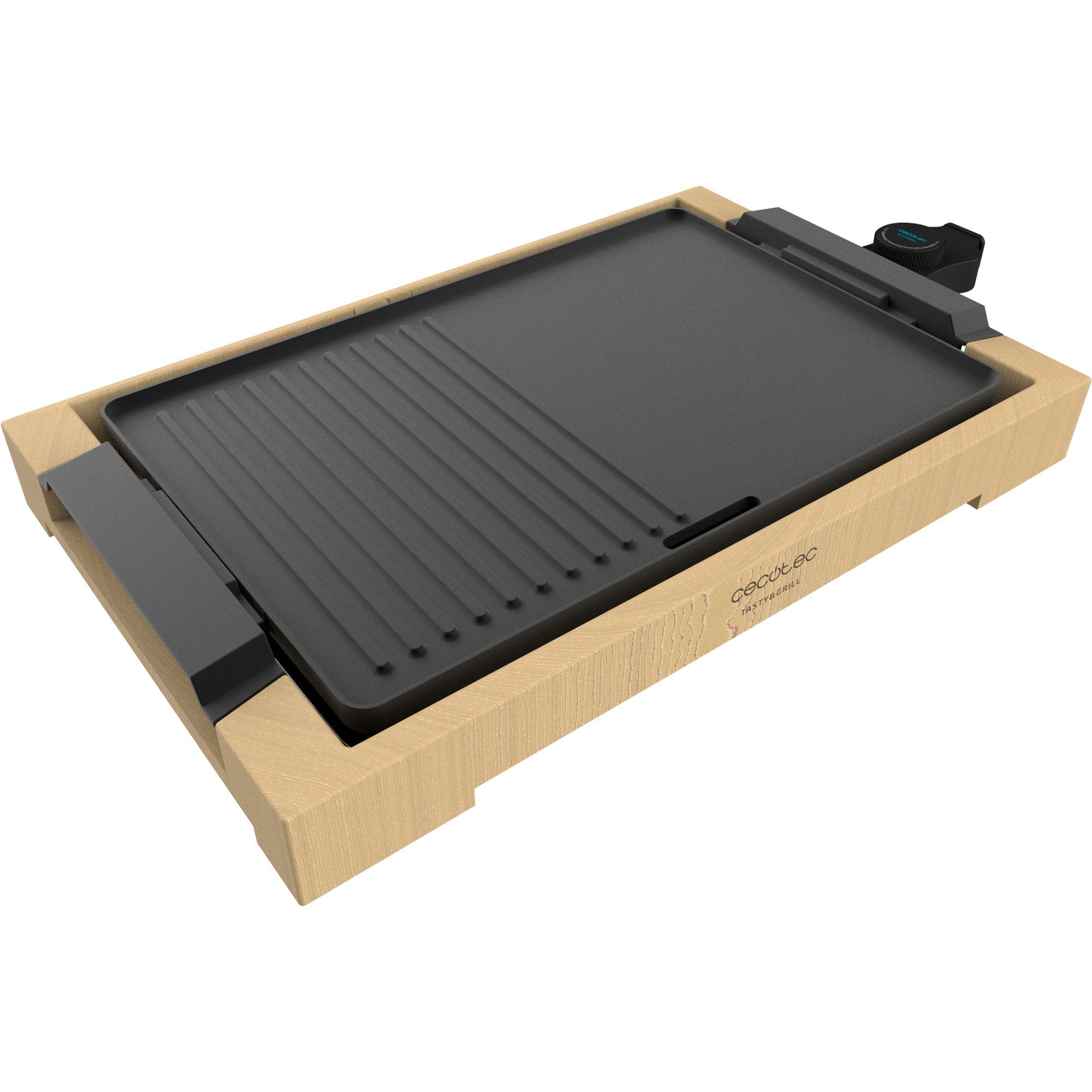 Elektrogrill Cecotec Tischgrill Tasty&Grill 2000 Bamboo Black