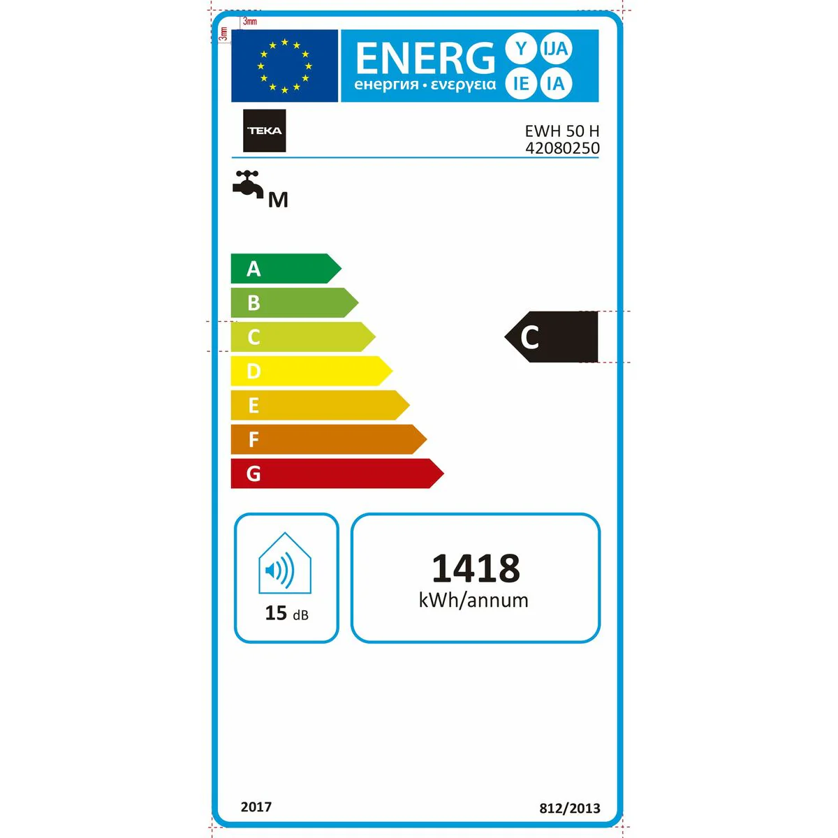 2025 Riscaldatore Elettrico Teka EWH 50 H 50 L – Capacità 50 L