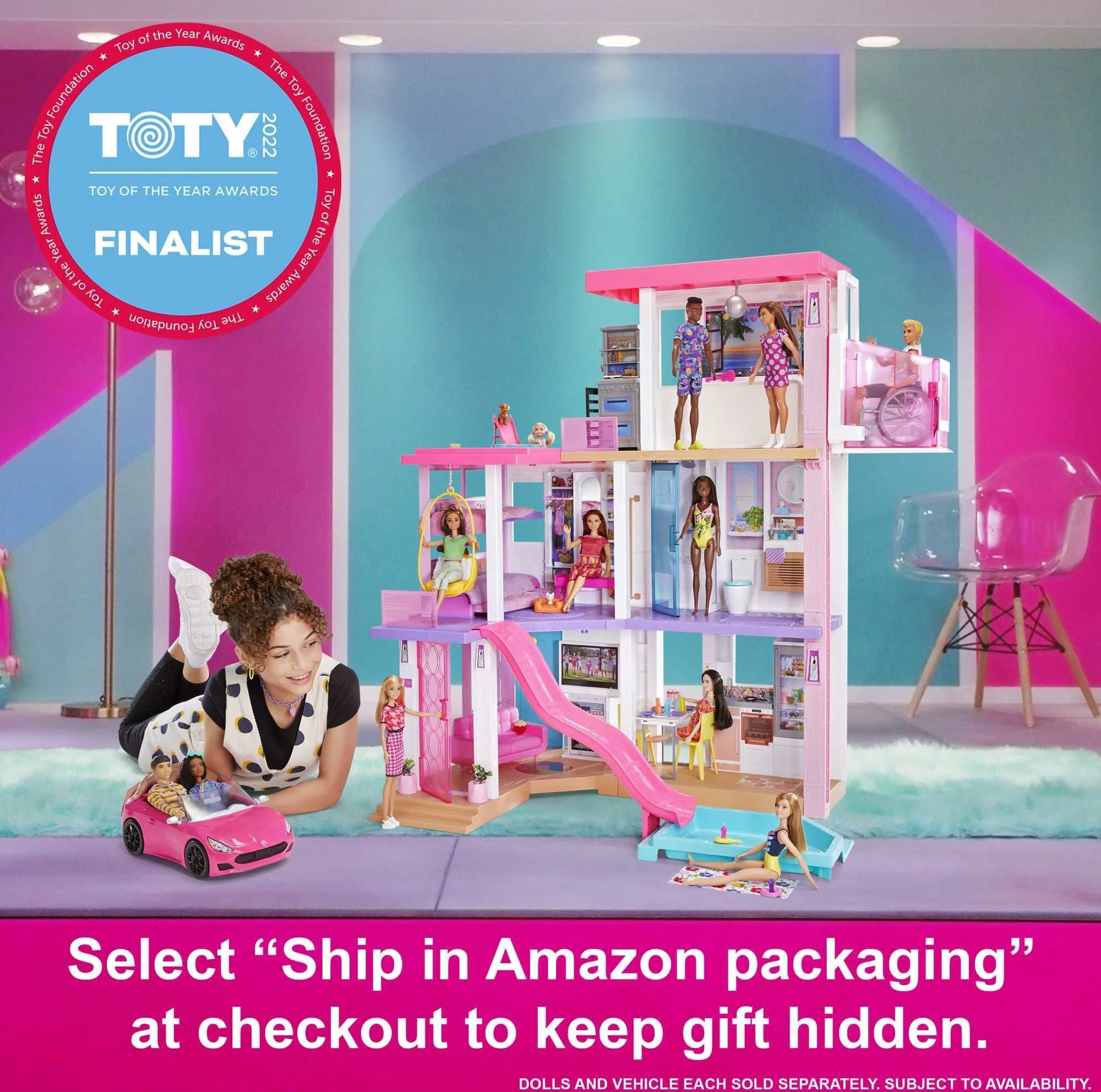 Set de Juego Casa de Ensueño Barbie con 10 Áreas de Juego, Más de 75 Muebles y Accesorios, Luces y Sonidos