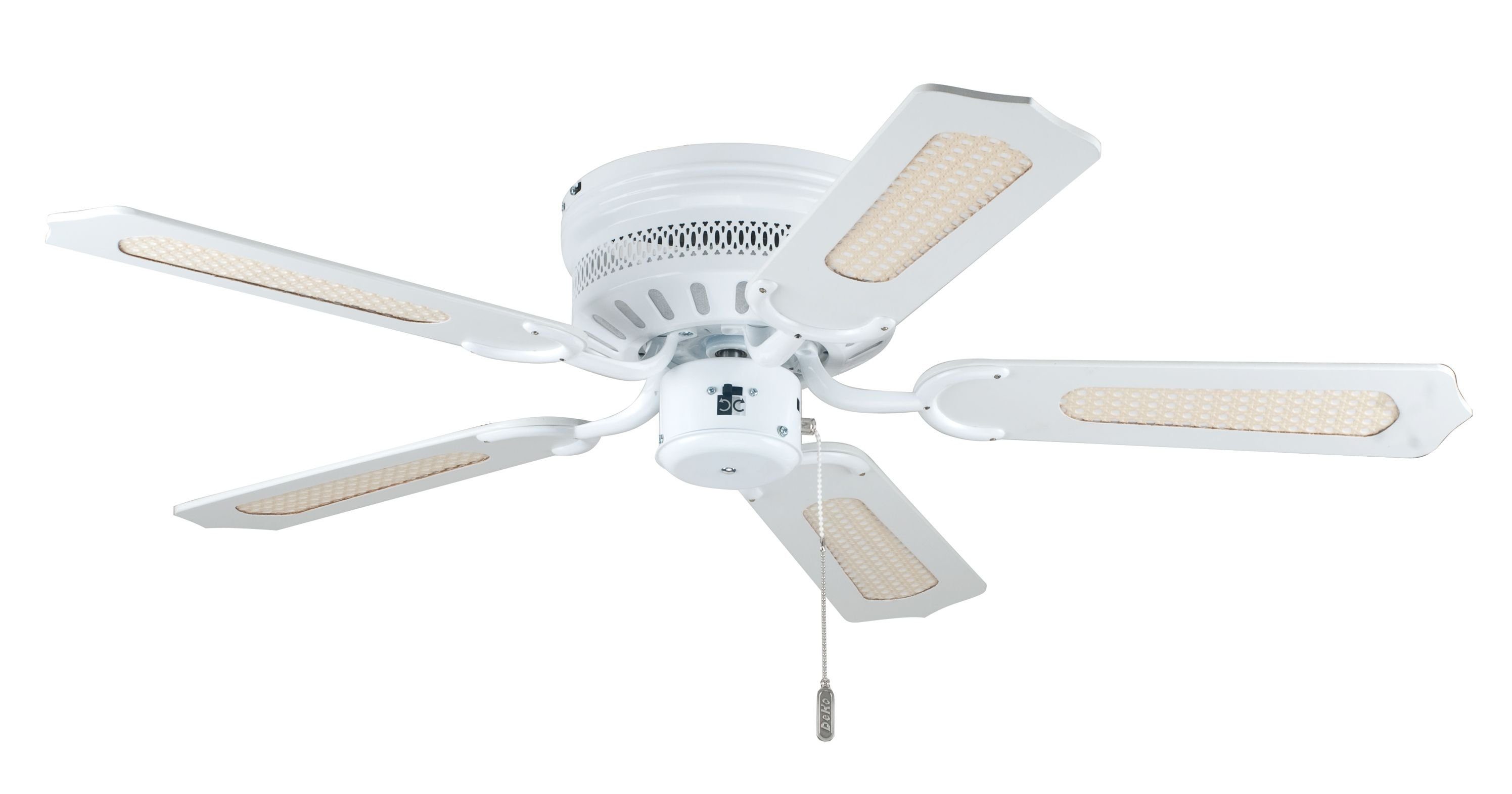 Deckenventilator Deckenventilator White Liane 132 cm mit Zugkette