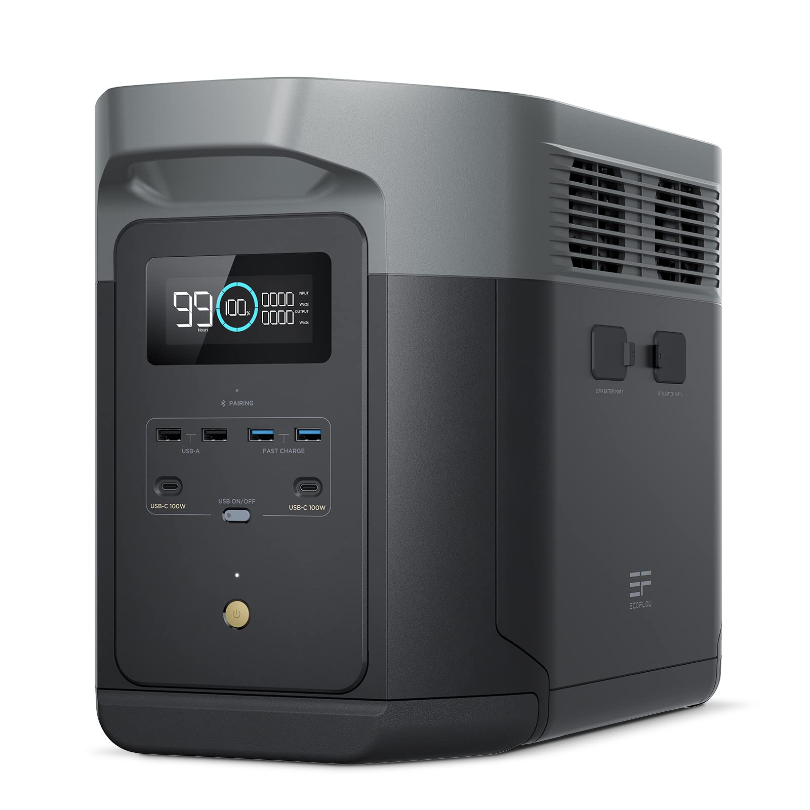 Tragbare Powerstation DELTA 2 Max 2048 Wh 3000 W Ausgangsleistung LiFePO4 X-Boost 3000 W Solarladung AC-Ladung 13 Steckdosen