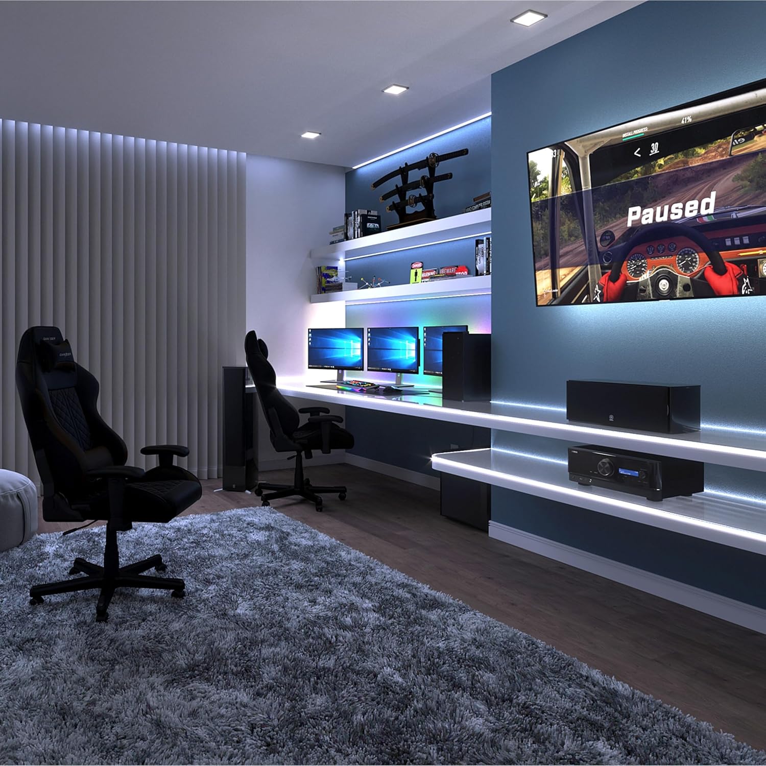 Yamaha AV-Receiver RX-V6A schwarz – Netzwerk-Receiver mit Dolby Atmos Height Virtualizer, Gaming spezifischen Funktionen und Voice Control Systemen – Allround-Talent mit 7.2 Kanälen