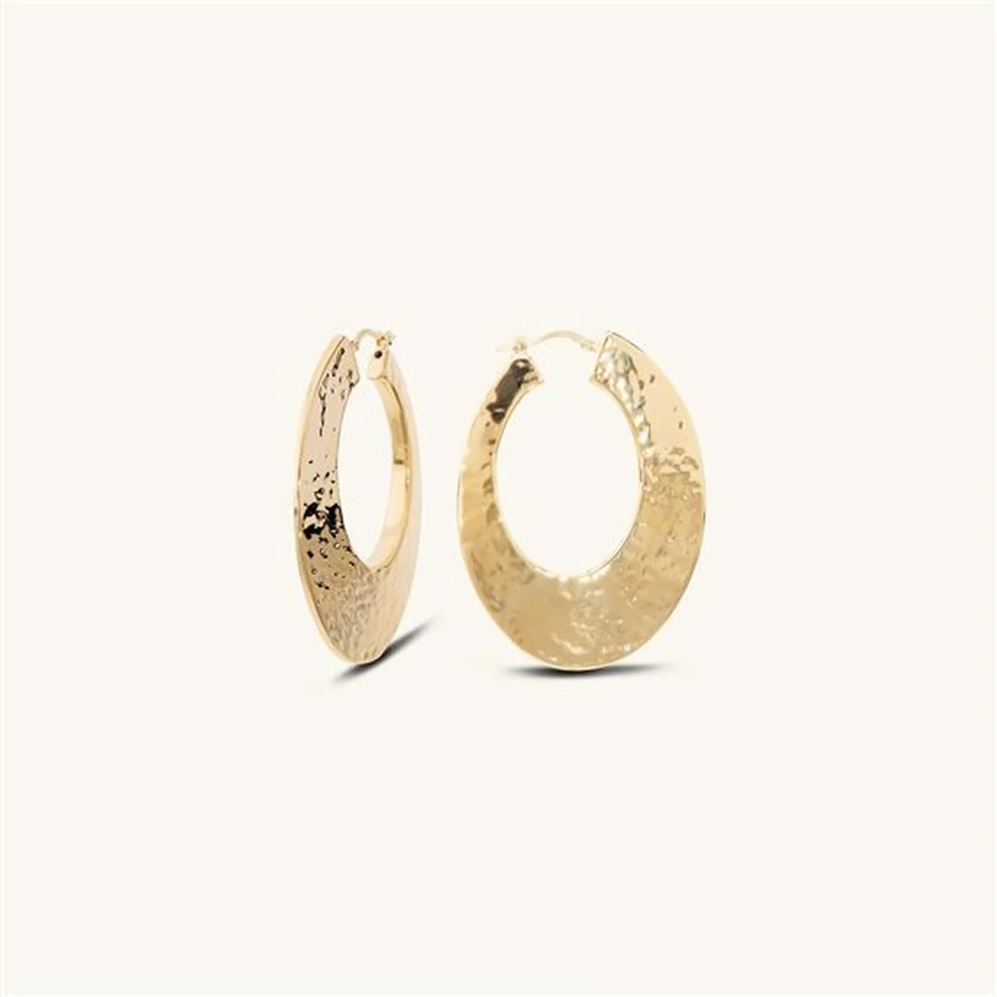 Orecchini a cerchio Etrusca Gioielli martellati WSET00912.YG