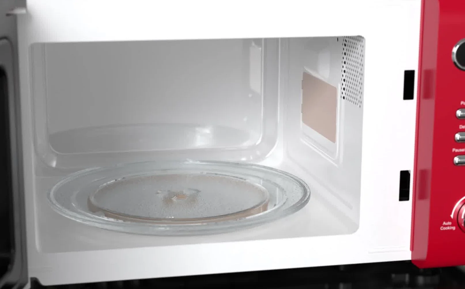 Emerson 0.7 Cu Ft, 700W Red Retro Countertop Microwave Oven, MWR7020RD