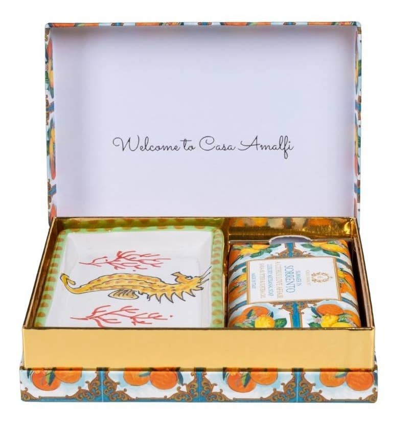 Summer in Sorrento �C Luxury Soap & Ceramic Dish Gift Set