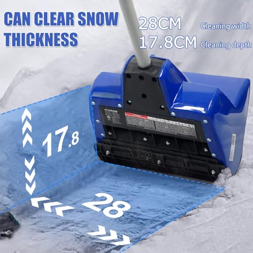 Spazzaneve Elettrico con 2 Batterie   Pala per Neve Senza Fili con Manico Regolabile, Soffiatore di Neve Portatile, Distanza di Lancio di 6 M, Gettaneve per Vialetto, Patio, Parco Giochi, Fattoria : Amazon.it: Giardino e giardinaggio