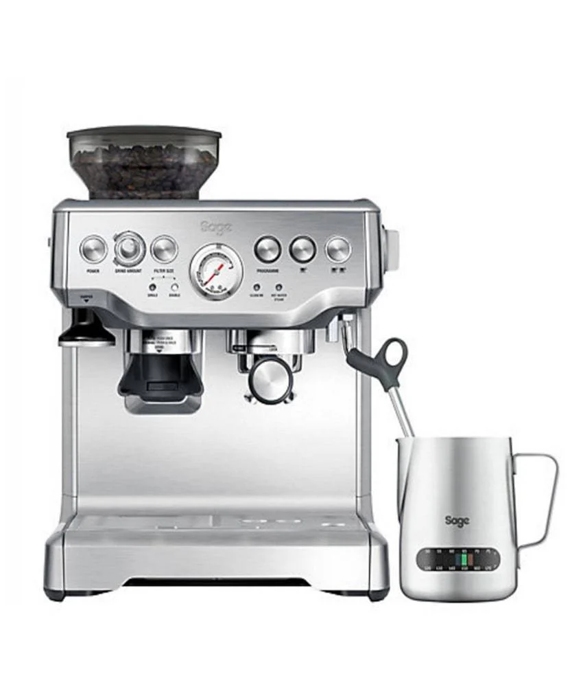 Sage The Barista Express Espressomachine C Met Ingebouwde Bonenmaler & Melkkan met Temperatuurregeling C Geborsteld RVS