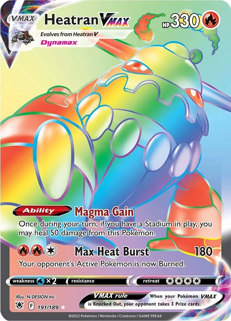 Heatran VMAX (Secret) (191/189) (SWSH10: Astral Radiance)