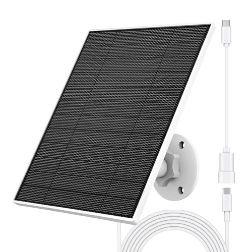 Pannello solare per fotocamera Eufy, pannello solare da 5 W per Eufy compatibile con Eufycam 3/3C/2/2 Pro/2C/2C Pro/E/E20/E40/L20/L40, caricabatterie solare per fotocamera Eufy con porta USB C, : Commercio, Industria e Scienza