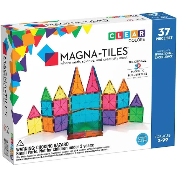 Magna Tiles   Clear Colors 37 Piece Set