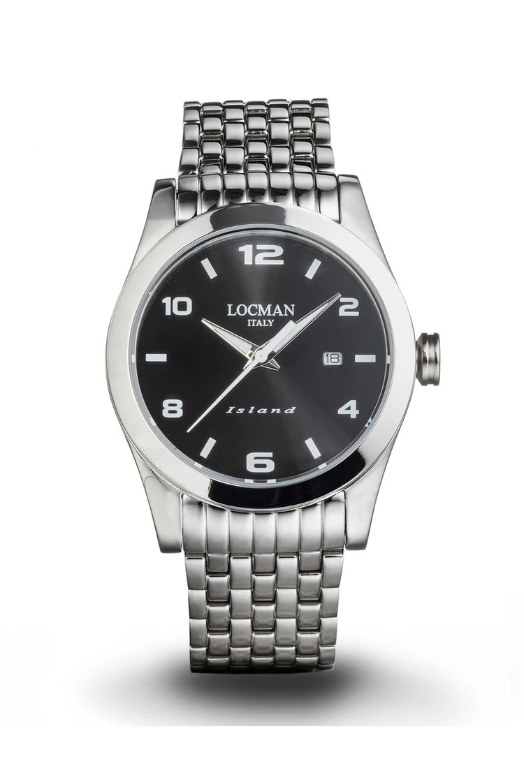 Orologio Locman Island nero bracciale acciaio 0613A01S-00BKWHB0