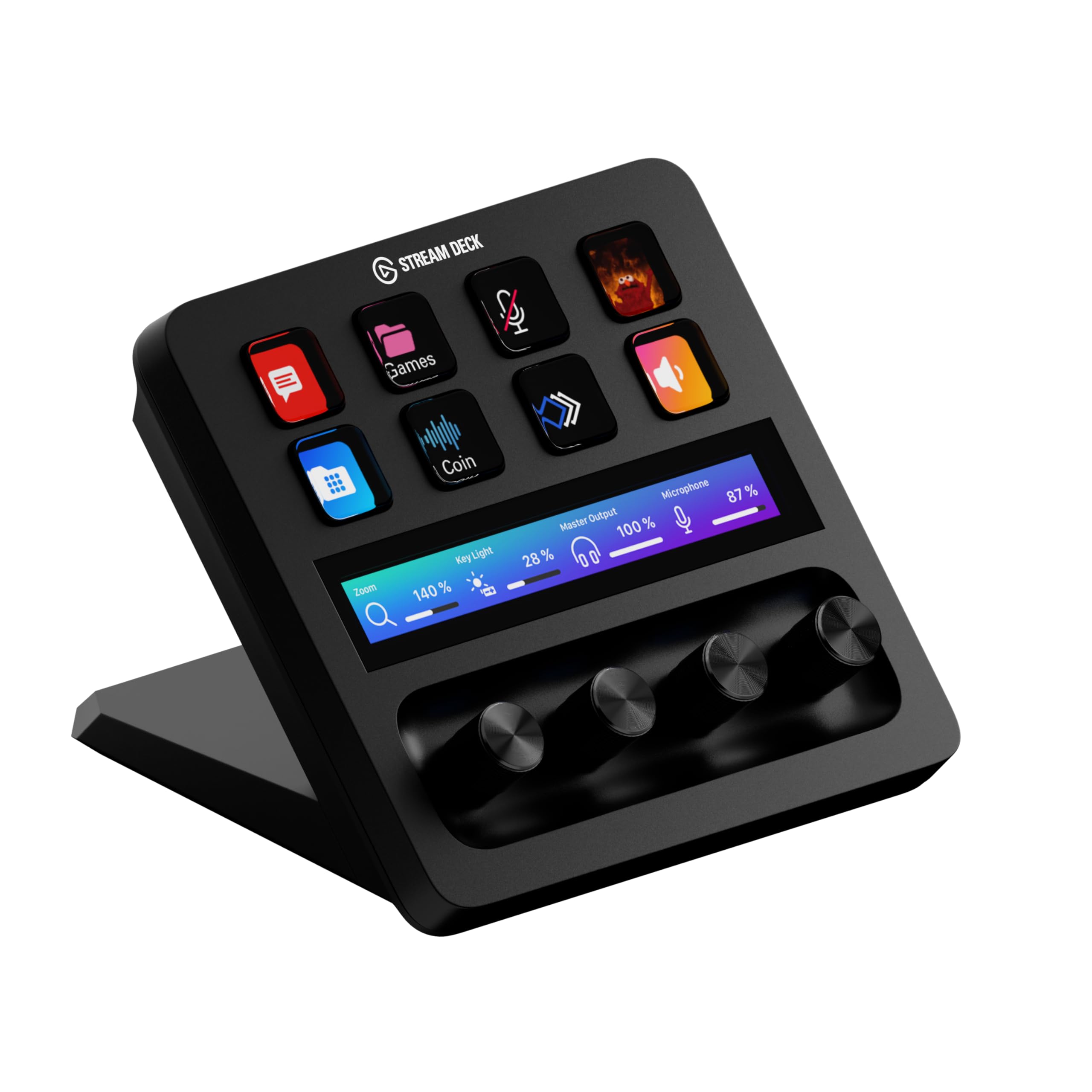 Elgato Stream Deck Plus Audiomixer und Studio Controller für Streaming Podcast und Content Creation