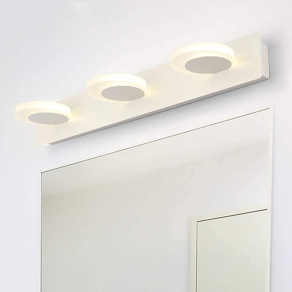 3 Köpfe Führte Spiegel Vorderseite Licht Bad Wandlampe Make-Up Lichter Für Umkleidetisch, Warm Weiß