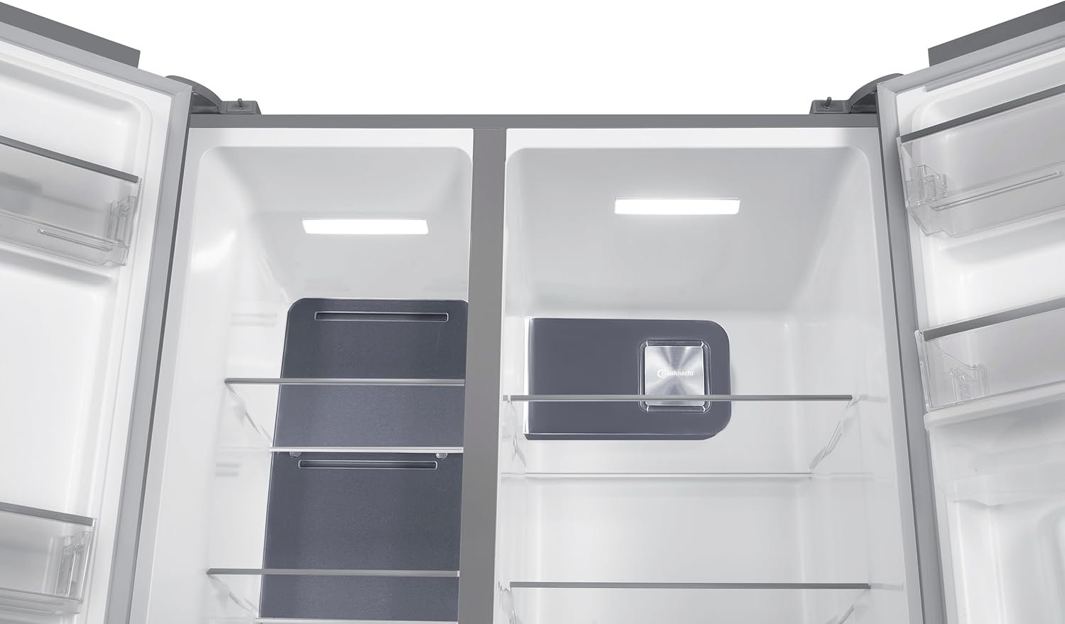 Bauknecht SBS C90 IN Side-by-Side Kühl-Gefrierkombination, 532 l, Dual Cool Total NoFrost, getrennt regelbar, Superkühlfunktion, Inverter-Kompressor, leise 39 dB, Edelstahloptik