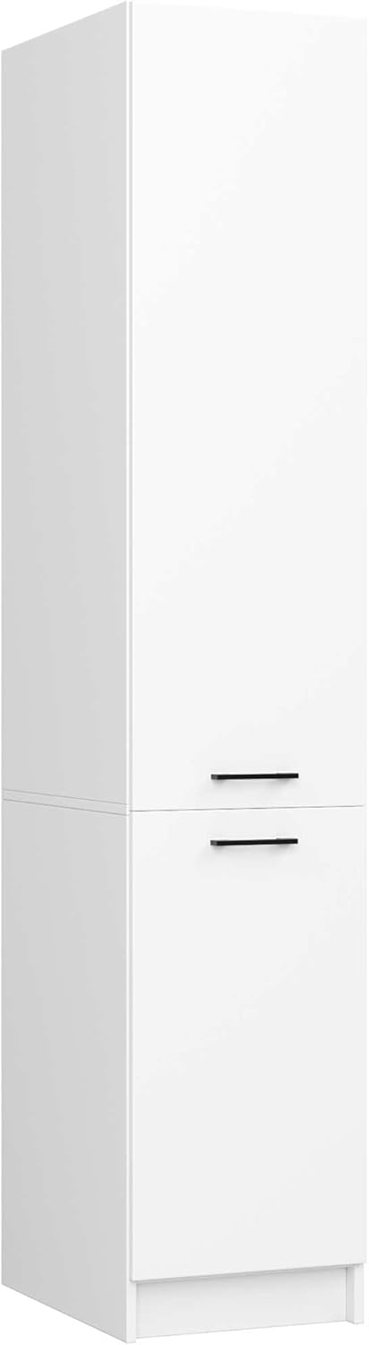 BDW - Colonna da Cucina - Armadio Largo 40 cm, Alto 205 cm, Profondo 57 cm - Spazioso per Provviste - Bianco
