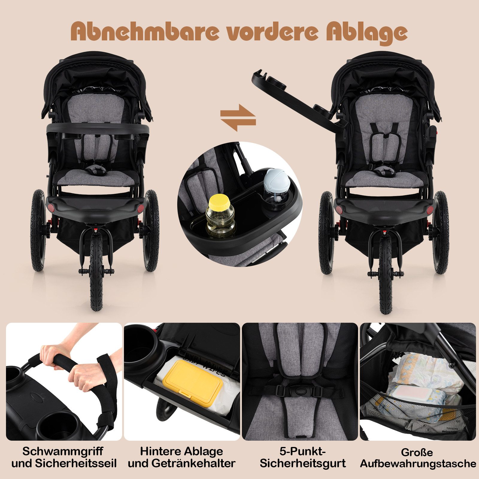 Dreirad-Kinderwagen