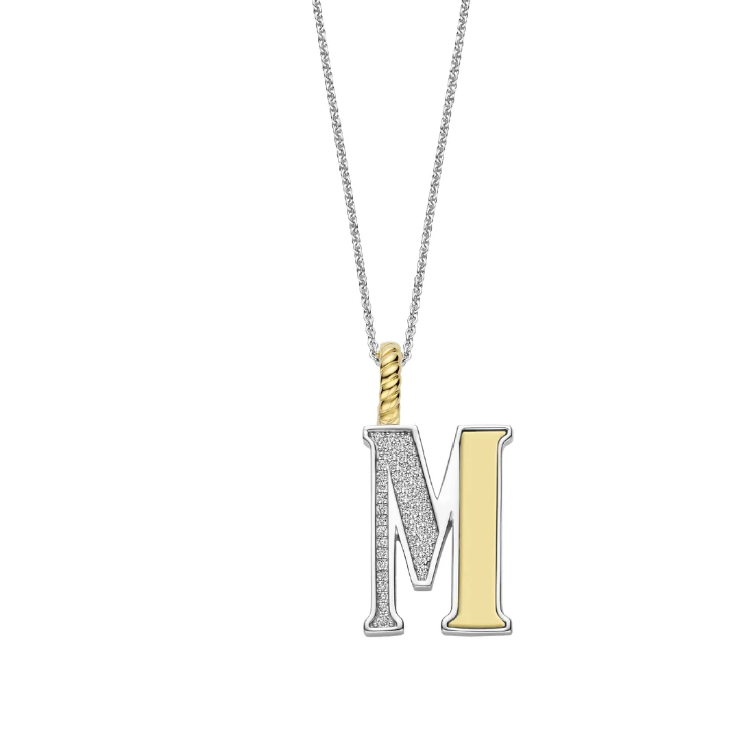Collana Ti Sento Milano pendente iniziale M argento 6840ZY_M