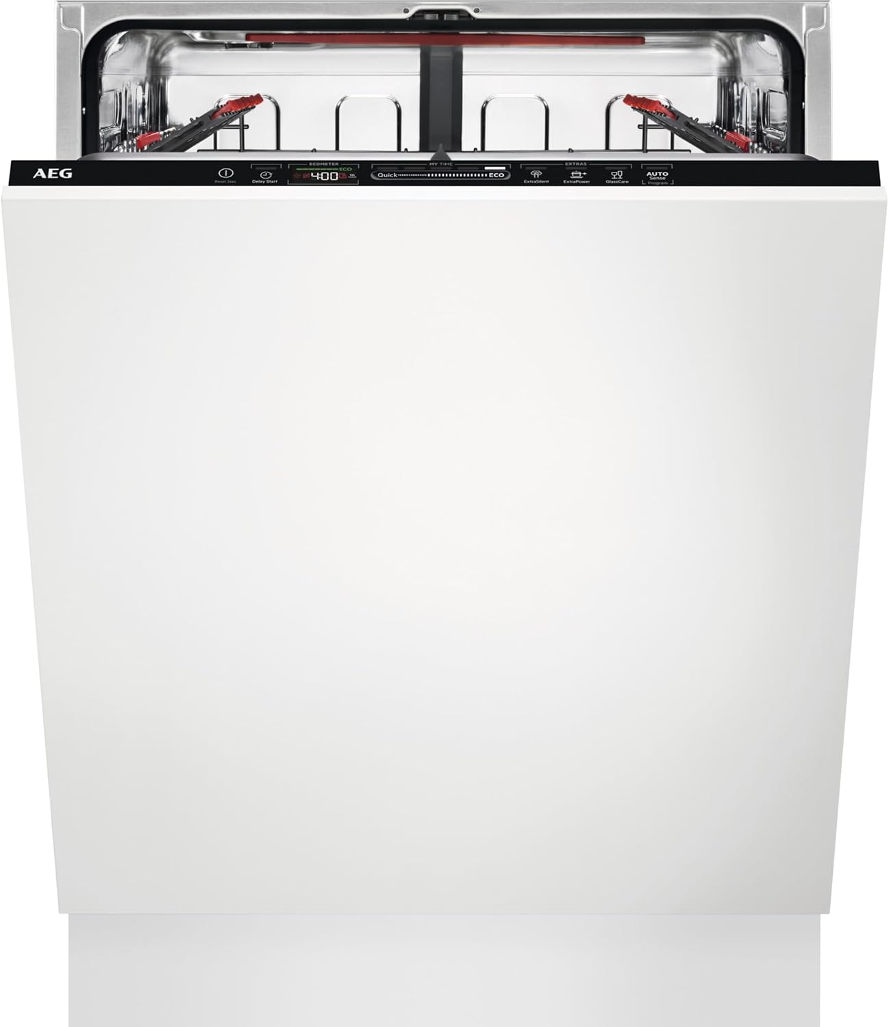AEG Series 7000 Built-in Dishwasher 60 cm, FSE76727P, GlassCare, Total Integrated Dishwasher, Class A, 14 Places, MaxiFlex Tray, ProClean Reel, Beam on Floor